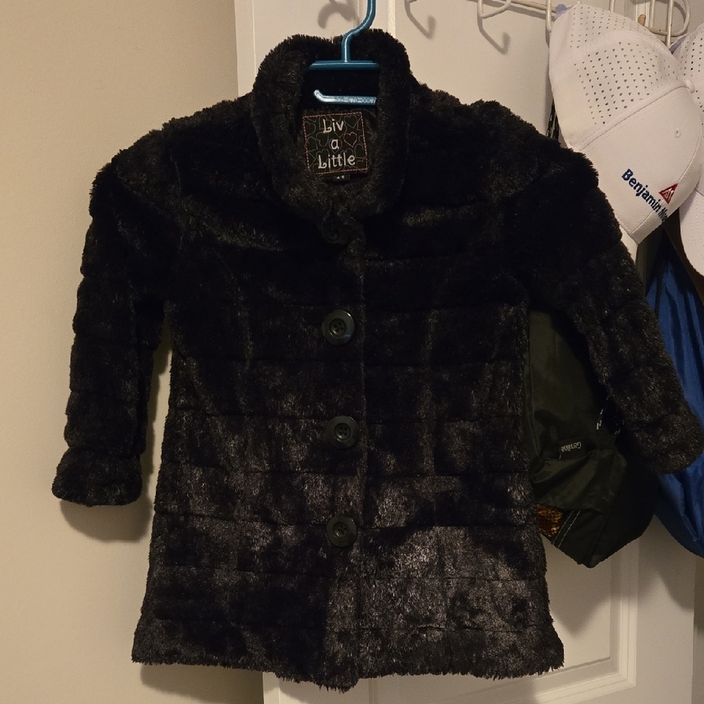 Liv A Little Faux Fur Kids Size 4-5 Coat